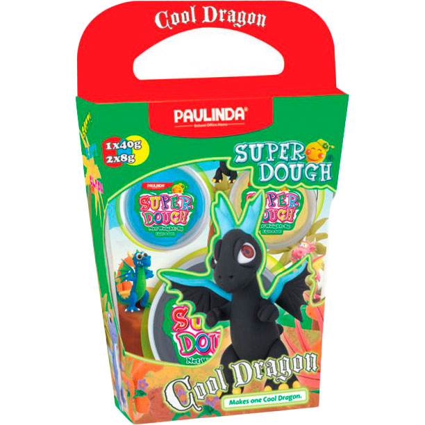 Маса для ліплення PAULINDA Super Dough Cool Dragon чорний (PL-081378-17)