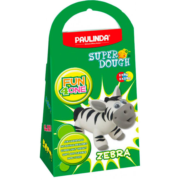 Масса для лепки PAULINDA Super Dough Fun4one Зебра (PL-1563)