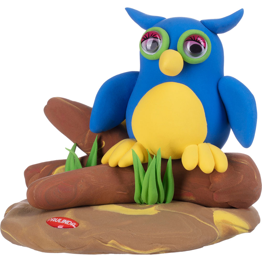 Масса для лепки PAULINDA Super Dough Happy land 75 г Сова (PL-081165-1)