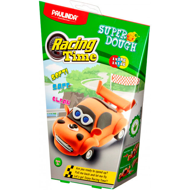 Масса для лепки PAULINDA Super Dough Racing time оранжевая (PL-081161-3)