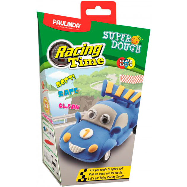 Масса для лепки PAULINDA Super Dough Racing time синяя (PL-081161-1)