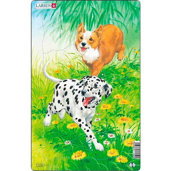 

Пазл-вкладыш LARSEN Миди Далматинец 10 эл (H19-2), Пазл рамка-вкладыш Далматинец, серия МИДИ