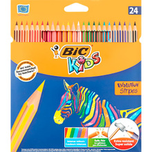 Набор цветных карандашей BIC Evolution Stripes 24 шт (3086123499133)