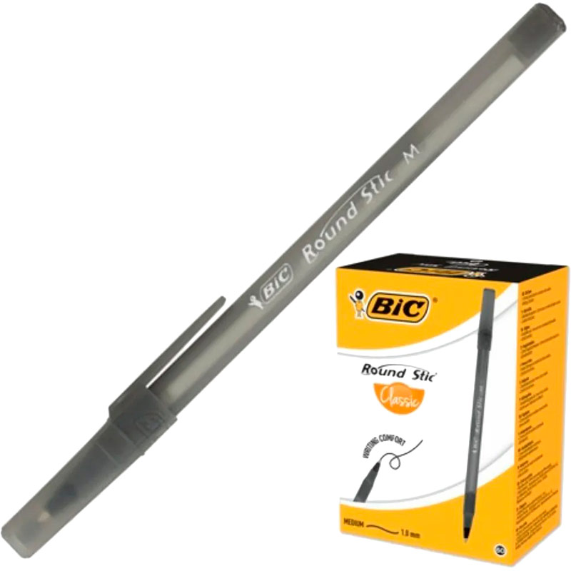 Набор ручек BIC Round Stic M Black 60 шт (3086123256385) Для кого универсально