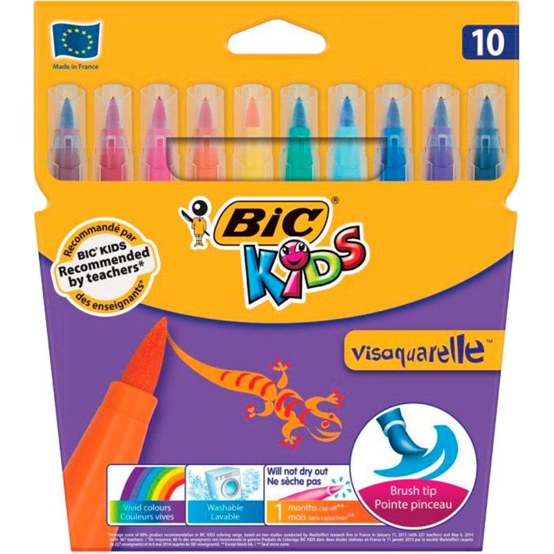 Фломастеры BIC Visaquarelle 10 цветов (3270220001553)