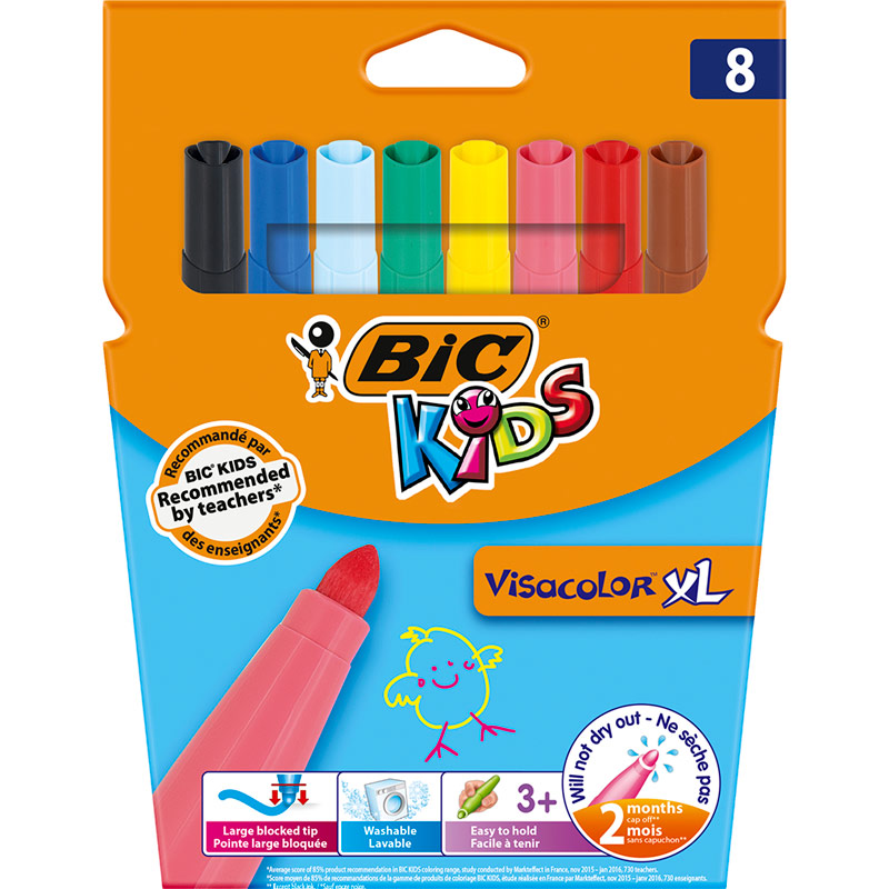 Фломастер BIC Kids Visacolor XL 8 шт (3270220010739)