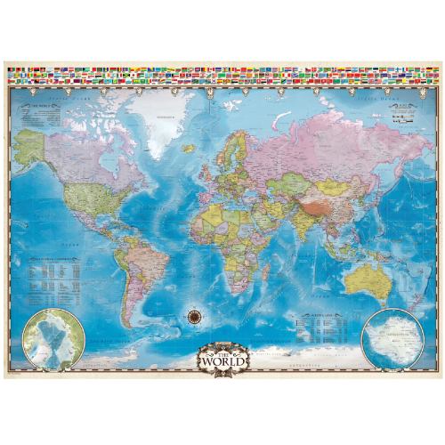 Пазл EUROGRAPHICS Карта Світу 1000 елементів (6000-0557) Для кого універсально