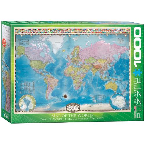 Пазл EUROGRAPHICS Карта Світу 1000 елементів (6000-0557) Вік від 10 років