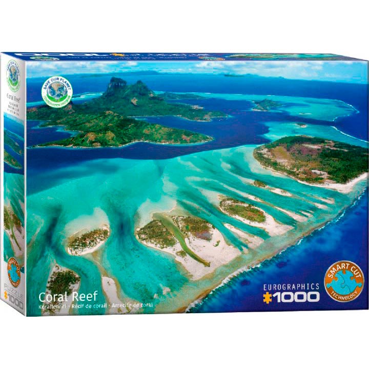 

Пазл EUROGRAPHICS Кораловый риф Серия Спасем нашу планету 1000 элементов (6000-5538), Пазл Кораловий риф.