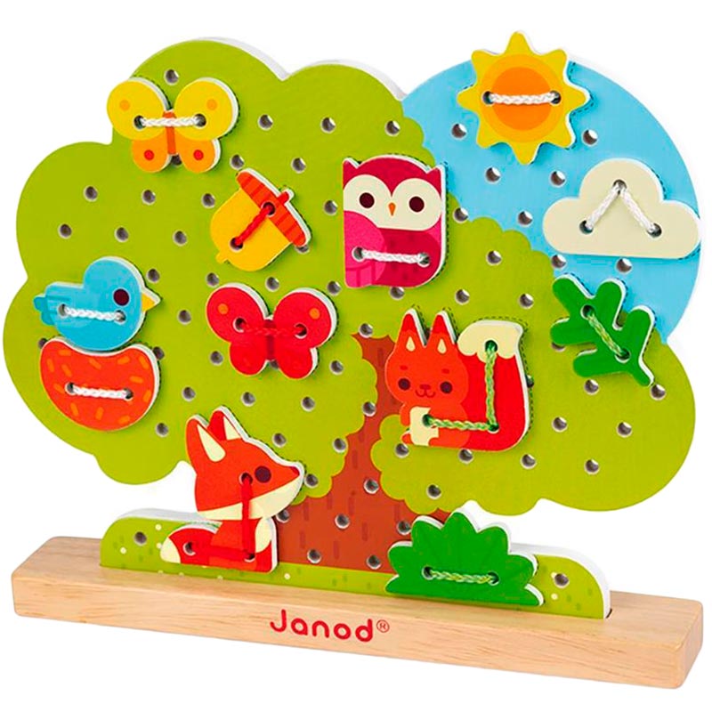 Развивающая игрушка JANOD Шнуровка Дерево (J05316) Развивающая игрушка JANOD Шнуровка Дерево (J05316)
