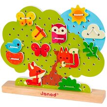 Развивающая игрушка JANOD Шнуровка Дерево (J05316)