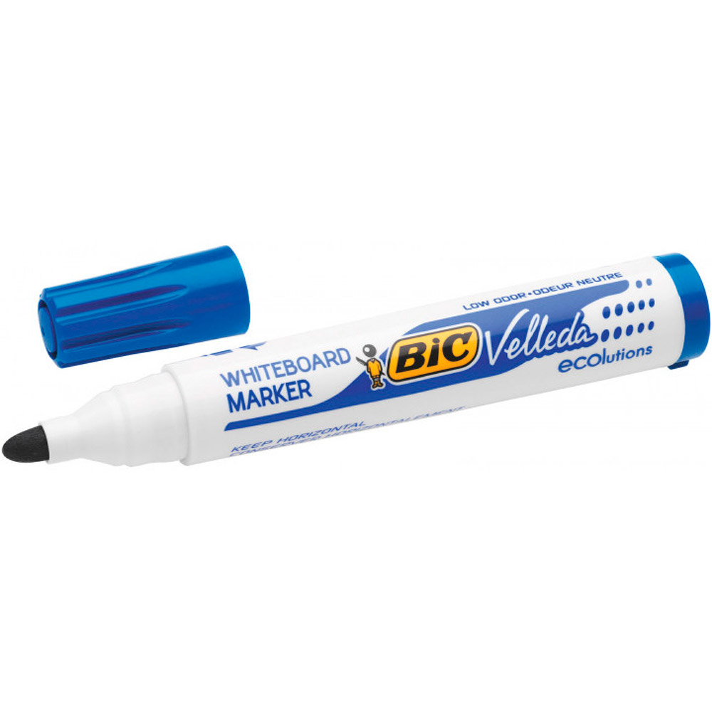 Маркер BIC Velleda для сухостираємих дощок 1.7 мм синій 12 шт (3086121701061) Для кого універсально