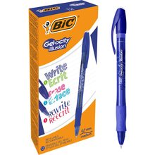 Набор гелевых ручек пиши-стирай BIC Gelocity Illusion Синий 0.7 мм 12 шт (3086123460119)