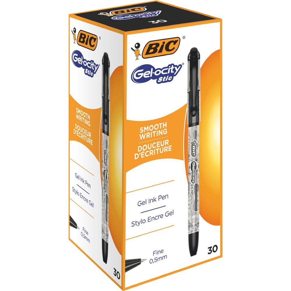 

Набор гелевых ручек BIC Gelocity Stic Черный 0.5 мм 30 шт (3086123546301), РУЧКА ДЖЕЛОСІТІ СТІК ЧОР УП30