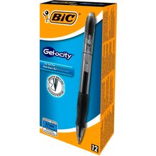 Набор ручек BIC Velocity Gel Pens черный 12 шт (3086126600659)