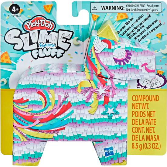 

Слайм HASBRO Slime Пиньята Единорог 10 г (F1532_F1716), PLAY-DOH Єдиноріг, слайм з запахом, 10г.