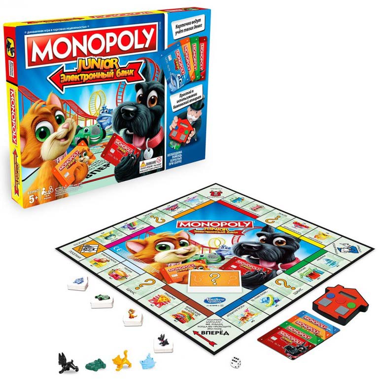 

Настольная игра HASBRO MONOPOLY JUNIOR (E1842121), MONOPOLY Монополія JUNIOR з банківськ. Картками