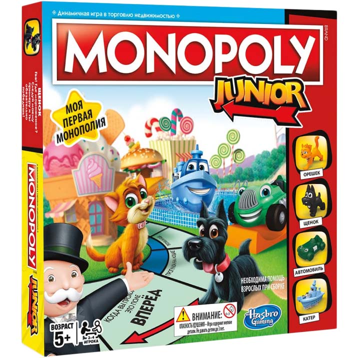 

Настольная игра HASBRO MONOPOLY Моя первая Монополия (A6984121), MONOPOLY GAMES Моя перша монополiя (A6984121)