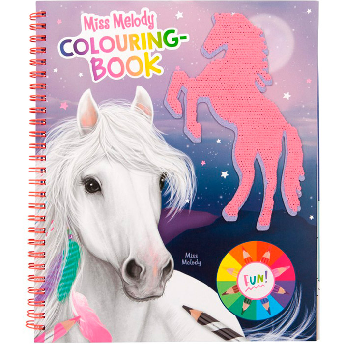 

Альбом для раскрашивания MISS MELODY MISS MELODY с паетками (411163), MISS MELODY Альбом для розфарбовування