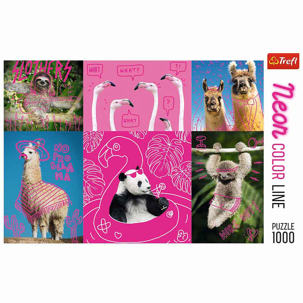 

Пазл TREFL Crazy Animals 1000 элементов (10594), Пазл 1000 Neon Шаленi звiрятки (10594)