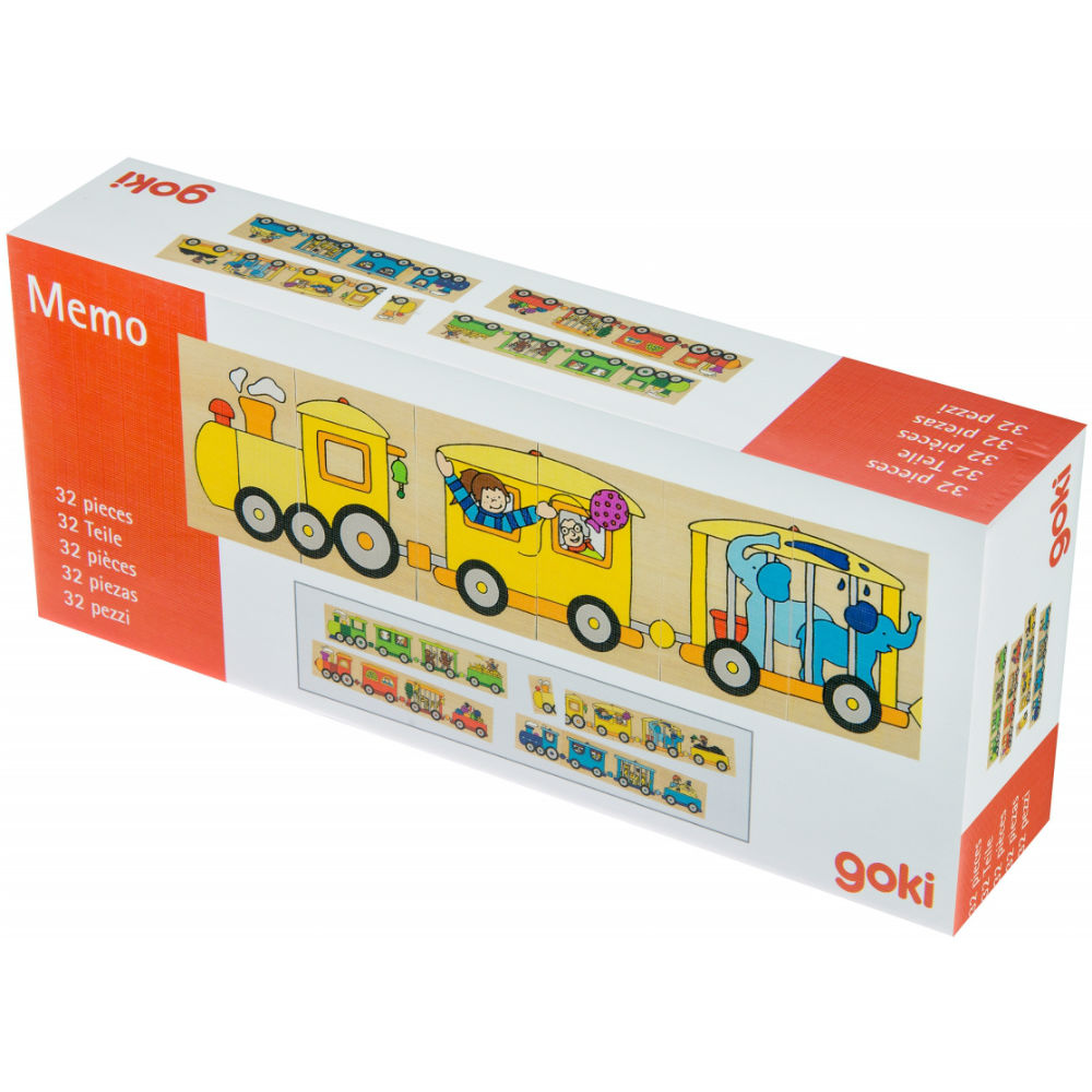 Пазл деревянный GOKI Цветной паровоз (56945) Тематика пазла поезда