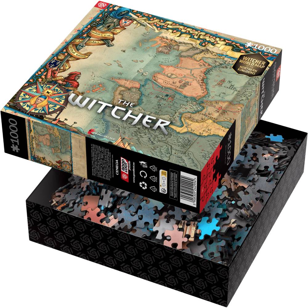 Пазл GOODLOOT Witcher 3 Northern Kingdoms Puzzles 1000 ел. (5908305242994) Предмет вивчення географія