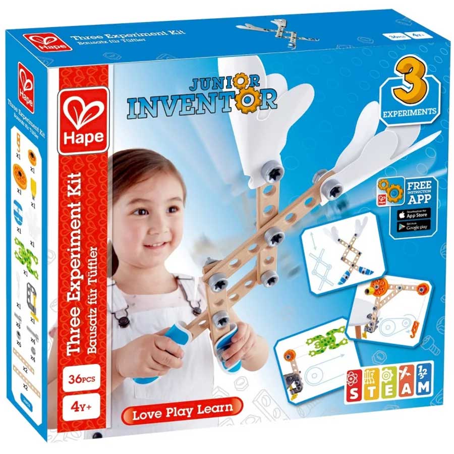 Внешний вид Конструктор HAPE Junior Inventor 3 эксперимента 37 эл (E3030)