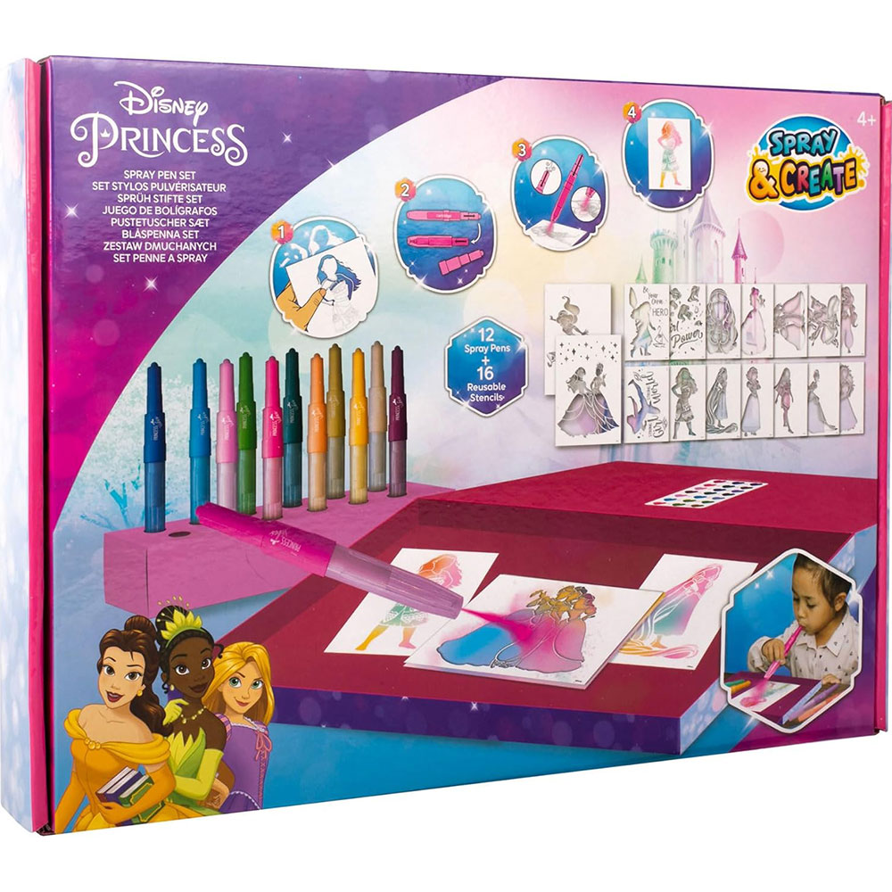 Набор Disney Princess Спрей-ручки с трафаретами Делюкс (DP22368) Для кого для девочек