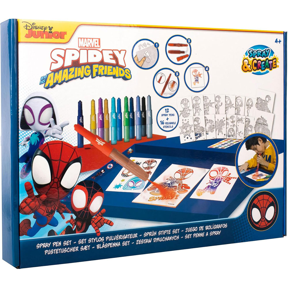 Набор Disney Spidey Спрей-ручки с трафаретами Делюкс (SP22368) Для кого для мальчиков