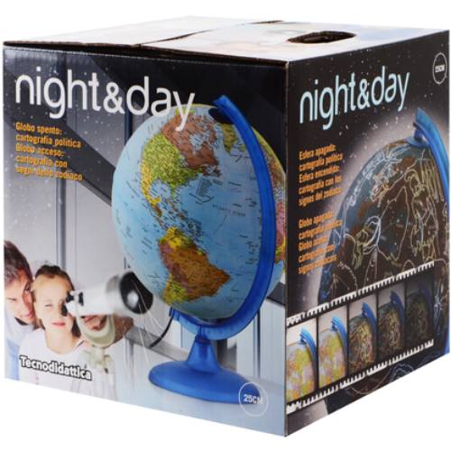 Фото Глобус TECNODIDATTICA NIGHT&DAY 25 см с подсветкой украинский язык (0325GNNDUCLBB046)