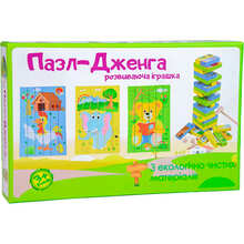 Настольная игра STRATEG Пазл-Дженга (30979)