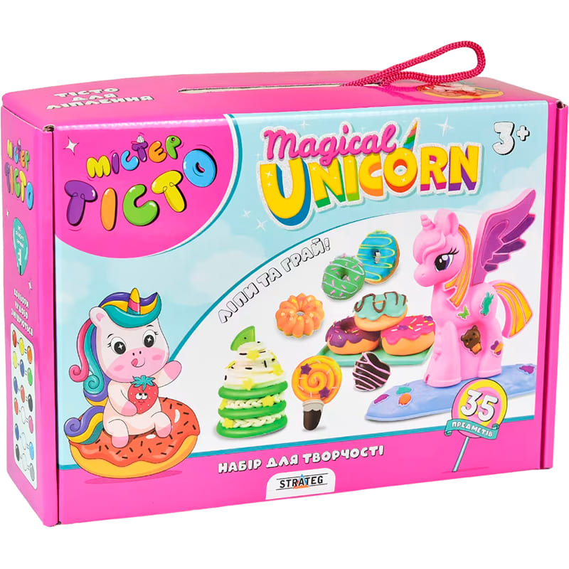 Набор для творчества STRATEG Мистер тесто Magical Unicorn (41021)