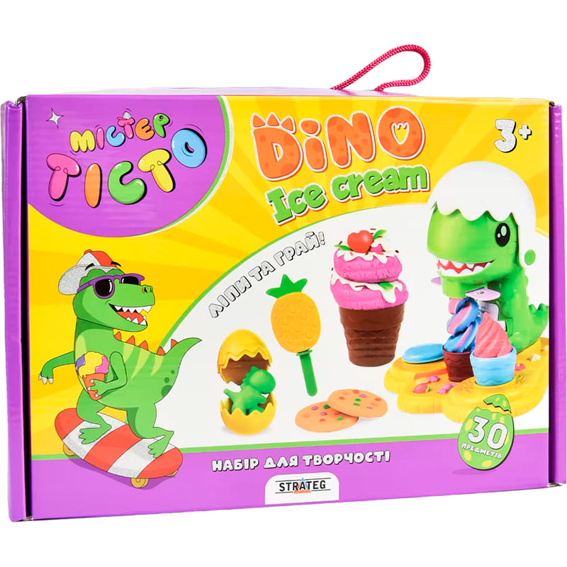 Набор для творчества STRATEG Мистер тесто Dino Ice Cream (41024)