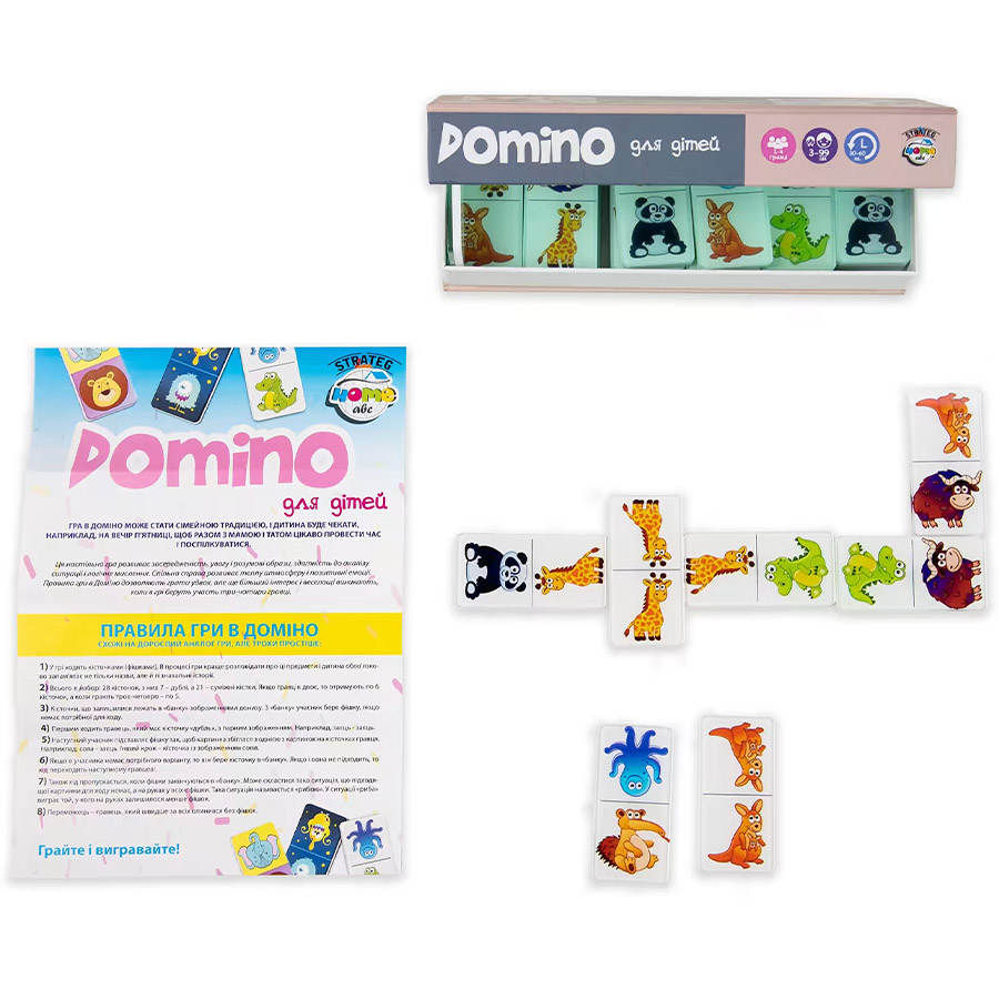 Настольная игра STRATEG Domino Limited edition укр (30737) Для кого универсально