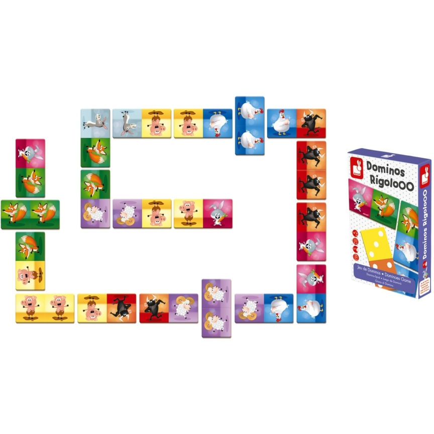 Настольная игра JANOD Домино Животные (J02737) Предмет изучения логика 