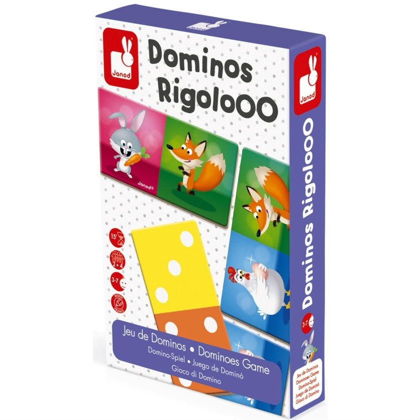 Настольная игра JANOD Домино Животные (J02737) Для кого универсально
