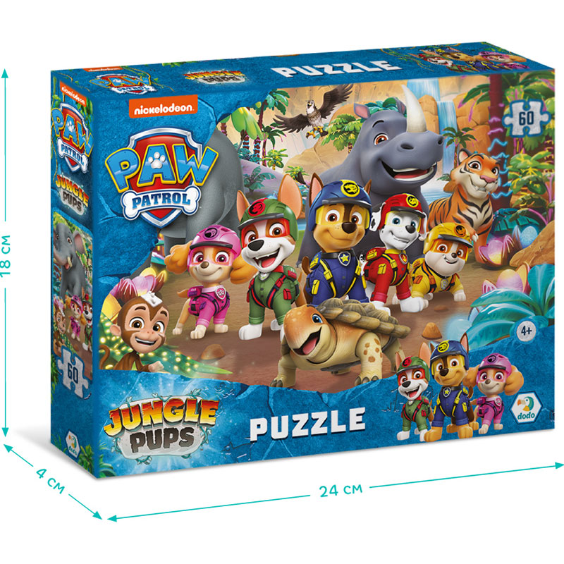 Пазл DoDo Paw Patrol Jungle Pups 60 елементів (200523) Тематика пазла мультфільми