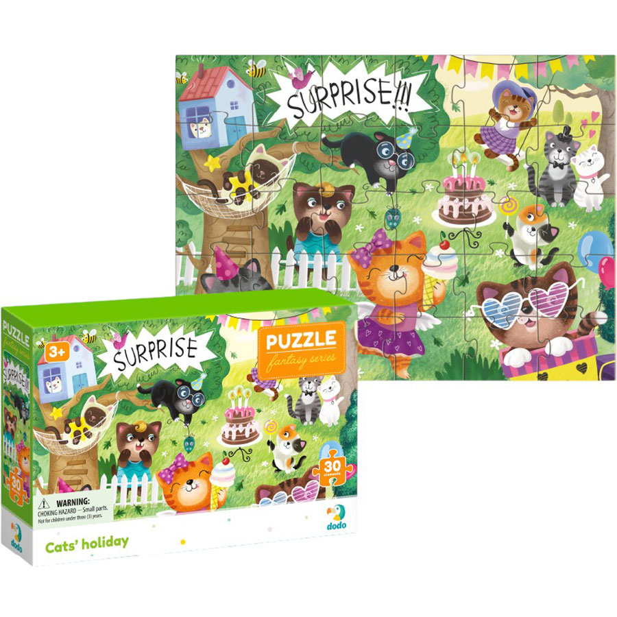Пазл Dodo Праздник котиков 30 элементов (300417) Для кого универсально