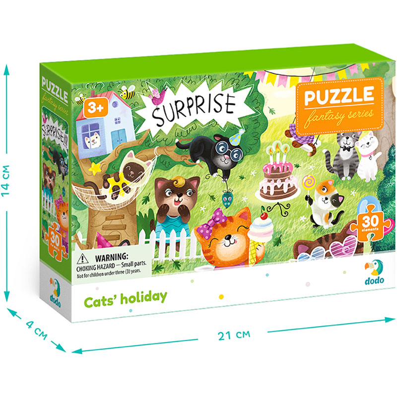 Пазл Dodo Праздник котиков 30 элементов (300417) Тематика пазла животные