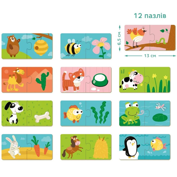 Внешний вид Пазл DODO Duo Кто что ест 24 эл (300118)