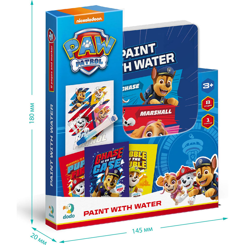 Набір розмальовок DoDo Малюй водою Paw Patrol (200444) Вік від 3 років