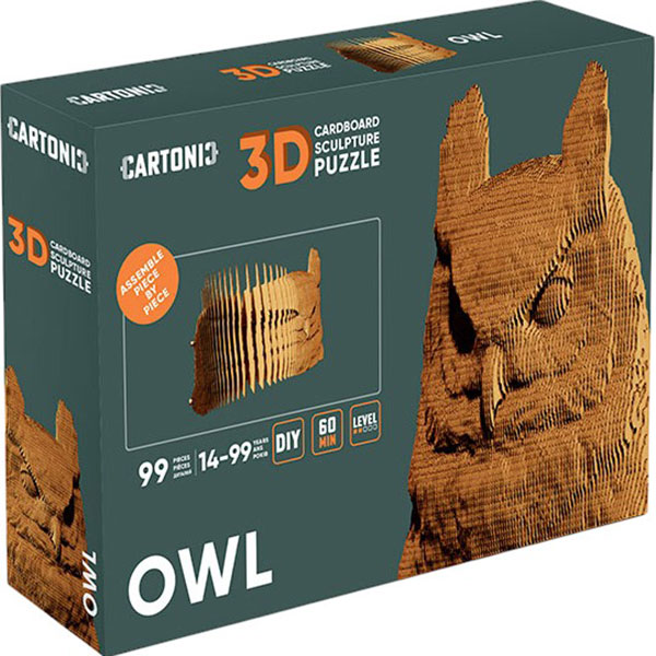 Внешний вид Картонный 3D пазл CARTONIC OWL (CARTOWL)