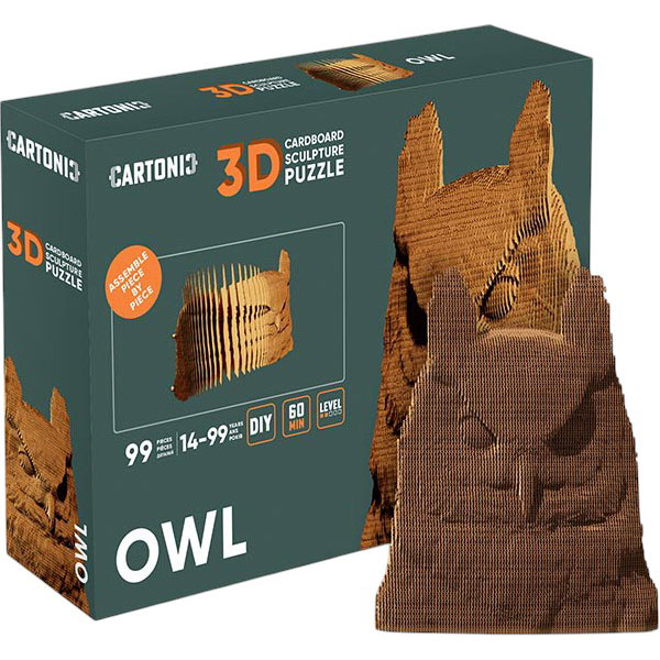 Картонный 3D пазл CARTONIC OWL (CARTOWL) Количество элементов 99