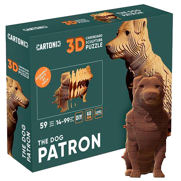 3D пазл CARTONIC PATRON THE DOG 59 ел (CARTPATR) Для кого універсально