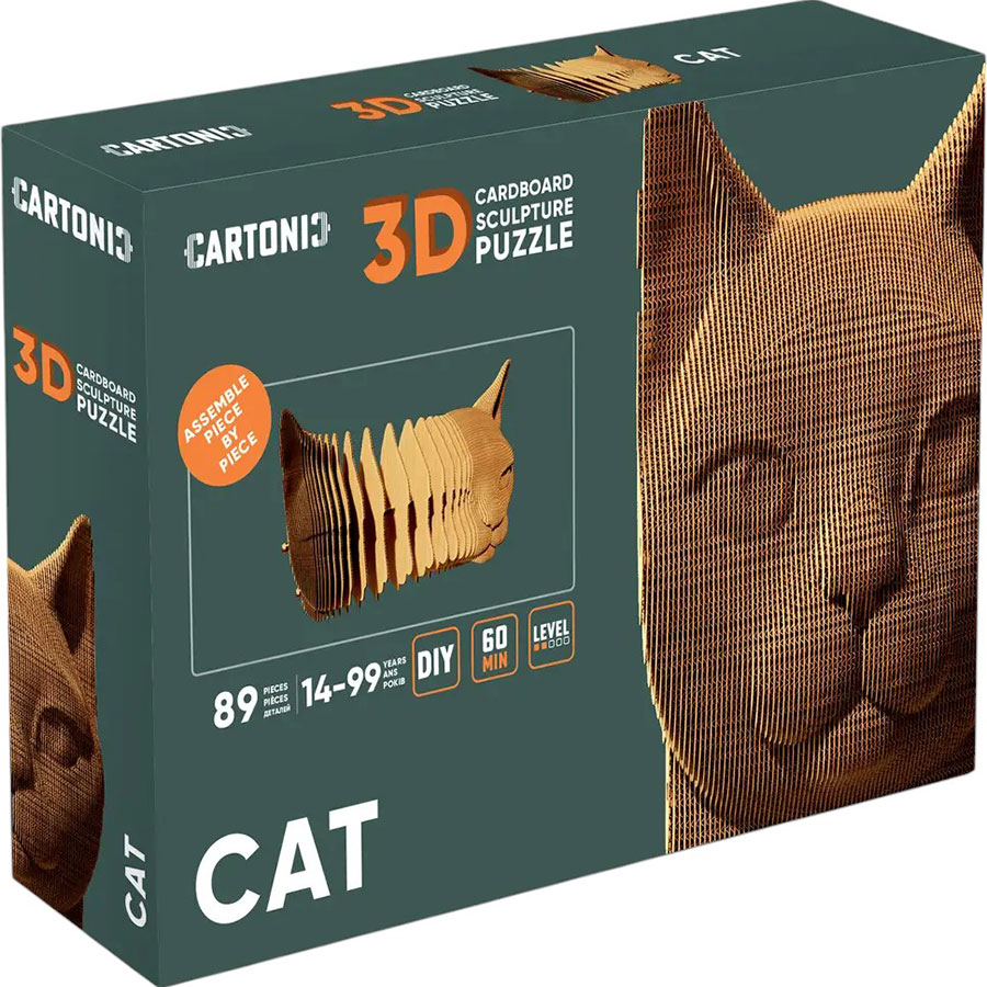 Картонний 3D пазл CARTONIC CAT (CARTCAT) Тематика пазла тварини