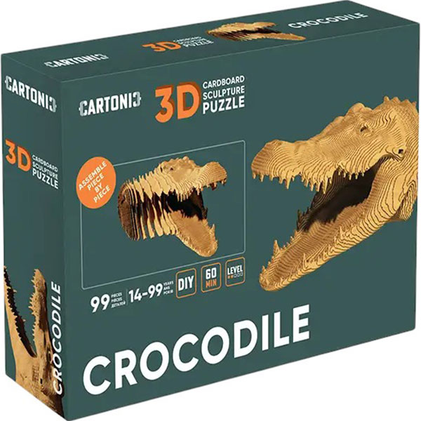 Фото Картонный 3D пазл CARTONIC Crocodile (CARTCROC)