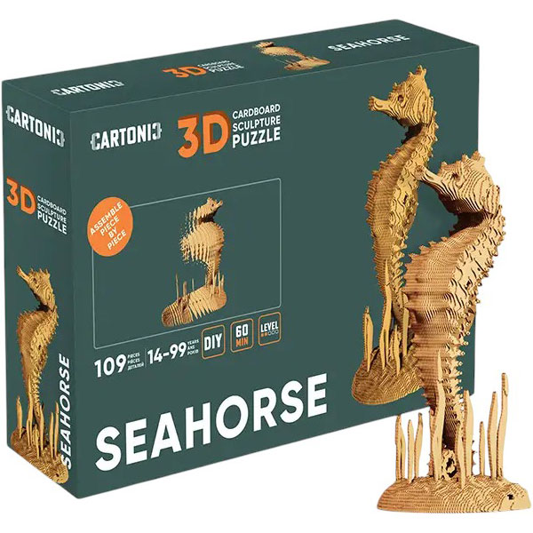 Фото Картонный 3D пазл CARTONIC Seahorse (CARTSEAH)