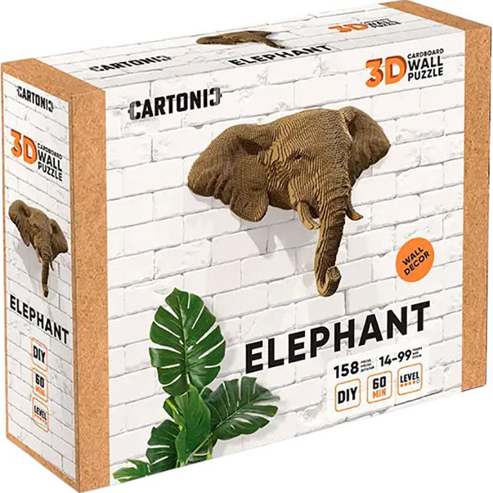 Фото Картонний настінний 3D пазл CARTONIC Elephant (CWELEP)