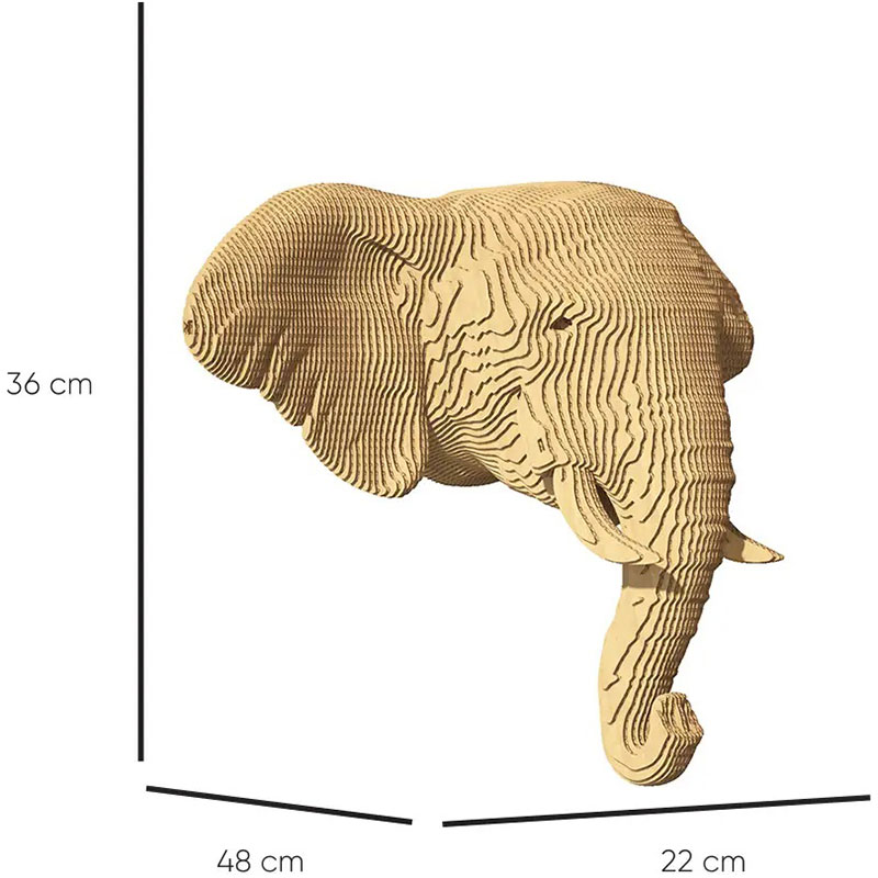 Внешний вид Картонный настенный 3D пазл CARTONIC Elephant (CWELEP)