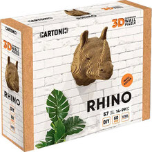 Картонний настінний 3D пазл CARTONIC Rhino (CWRHINO)